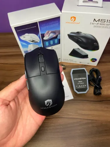 Mouse Gamer Sem Fio H'Maston MS15 Modo Duplo