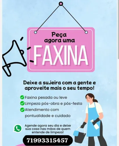 Faço faxina em geral ! 