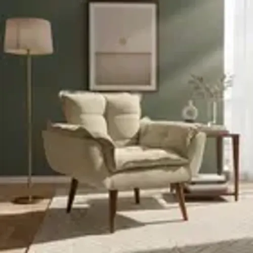 Poltrona Decorativa Elegante Pérola