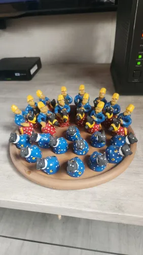 Jogo De Xadrez Nordestino Artesanal Em Barro - Peças De Coleção