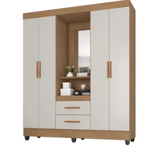 Guarda roupa 4 portas e 2 gavetas