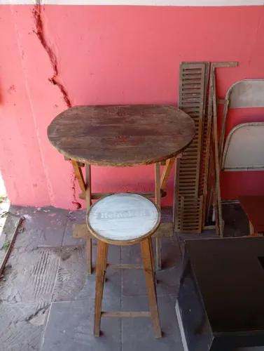 mesa desmontável com banco