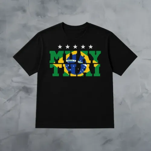 Camiseta Muay Thai Brazil Flag