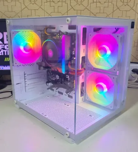 GABINETE GAMER AQUÁRIO BRANCO AMD RYZEN 5 5600GT - ESTADO DE NOVO