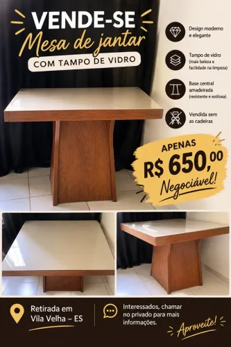 Vendo mesa, sem as cadeiras
