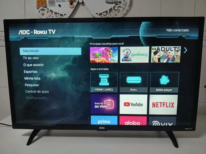 TV Smart Led 32" AOC ROKU.