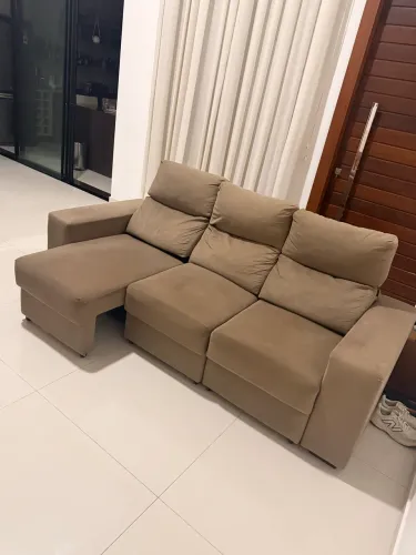 Sofá 3 Lugares Retrátil Reclinável
