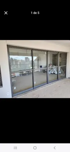 Porta balcao cinza claro  3.60mts