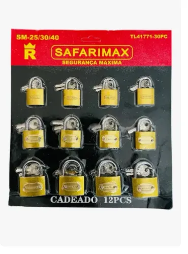 Kit De 12 Cadeados Safarimax 25/30/40 Mm