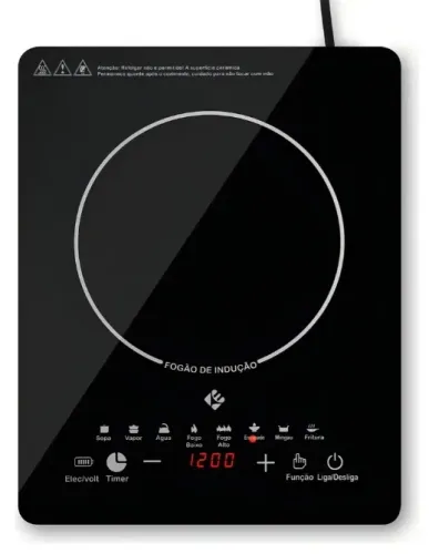 Cooktop De Indução 1 Boca Preto Touch Screen 110v novo