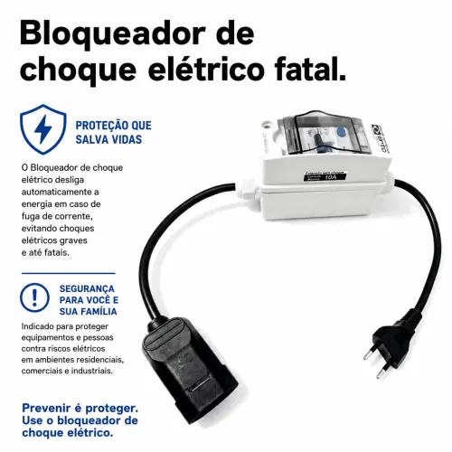Extensão contra choque elétrico na Máquina de lavar roupa