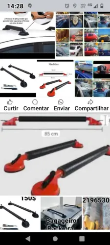 Rack de ventosas para veículo 