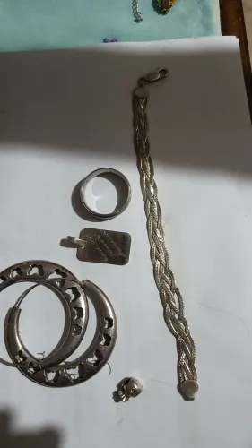 Kit lote pulseira brinco pingente charm prata 925