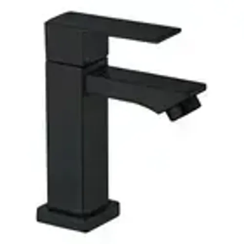  Torneira Para Banheiro Bancada Pia Cuba Quadrada Inox Preto Fosco