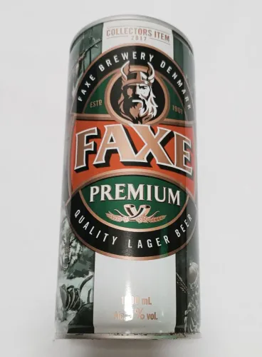 Cerveja Faxe edição colecionador (fechada)