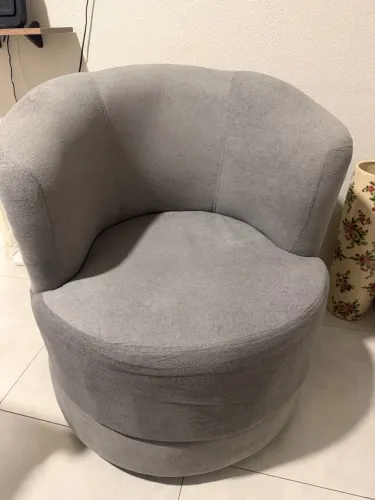 poltrona decorativa redonda giratória