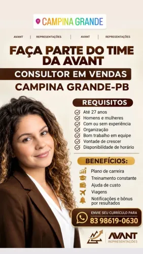 Trabalhe conosco - Consultor em vendas