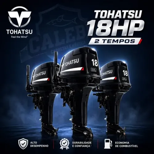 Motor de Popa Tohatsu 18HP - Novo | Condição Especial | Pronta Entrega