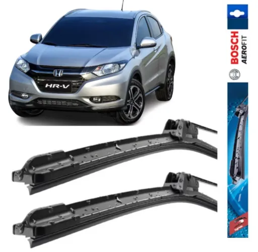 Par De Palheta Limpador parabrisa Original Bosch Honda Hr-v 2015 a 2018 Kit Dianteiro