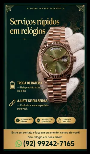 Troca bateria de relógio e ajuste pulseiras