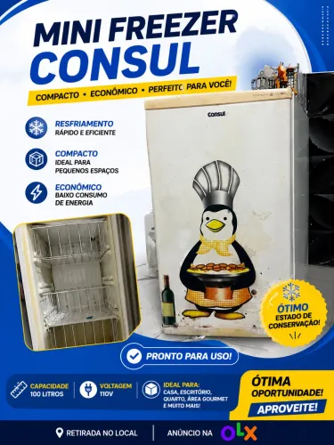 FREEZER COMPACTO 100 CÔNSUL USADO