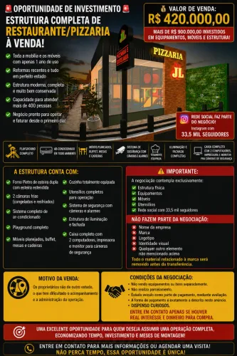 Vende-se pizzaria em Bauru