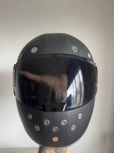 capacete smk retro m-57 preto