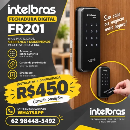 Fechadura digital com instalação e configuração