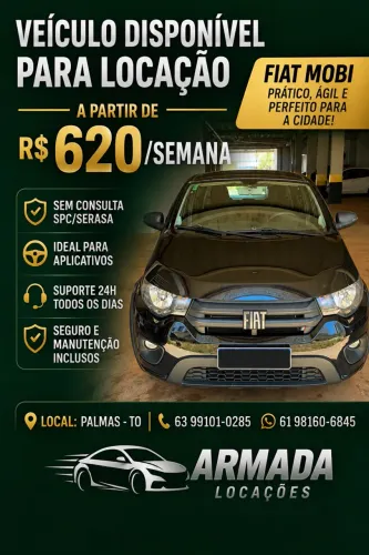 Aluguel de veiculos para motoristas de aplicativo