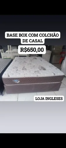 CAMA BOX COM COLCHÃO