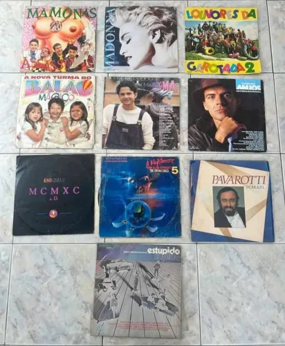 Coleção de discos de vinil