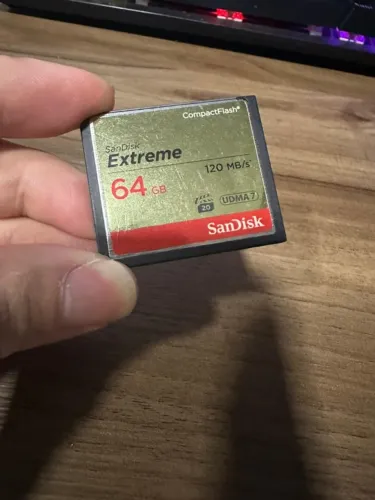 Cartão de Memória Compact Flash CF 64GB Sandisk Extreme 120MB/s (Impecável)