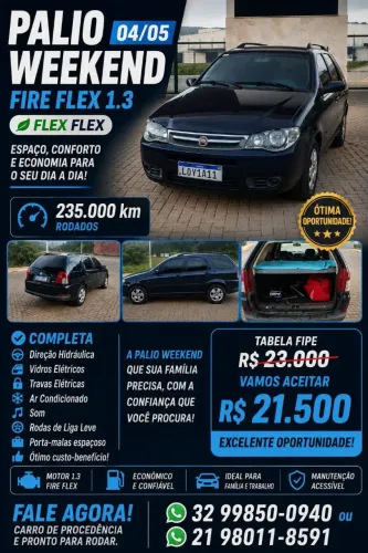 Fiat Palio Weekend ELX 1.3 MPI Flex 8V 4P 2005