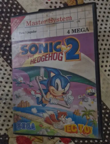 sonic the hedgehog 2 na caixa master system