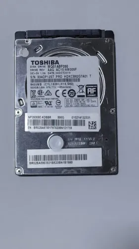 HD 500GB Toshiba SATA 2.5" p/ Notebook e Consoles - Slim Saudável