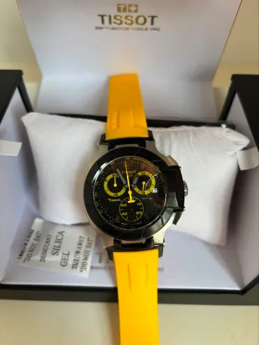 Relogio Tissot T-Race - Pulseira Amarela - Quartzo - Prem AAA+