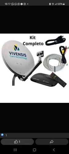 Kit da nova parabólica digital com instalação de imediata *