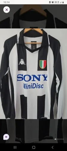 Camisa Juventus da Itália 1997 manga longa