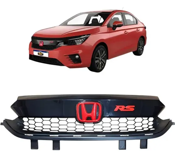 Kit Grade Dianteira Honda City Rs 2018 2019 2020 2021 Black Piano