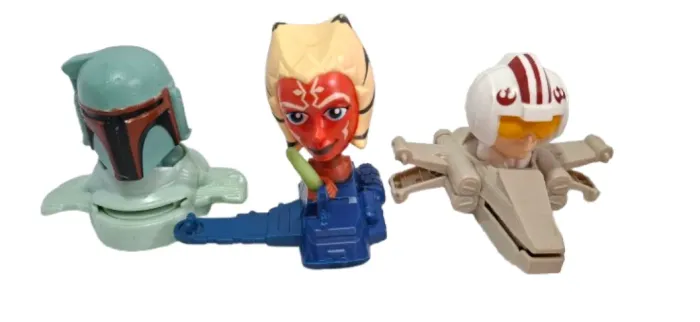 Bonecos Star Wars Naves XWing Slave I Mcd's 2020 3 Peças