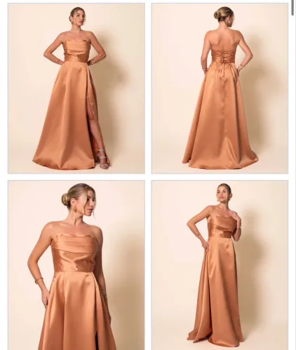 Vestido de festa tomara que caia 