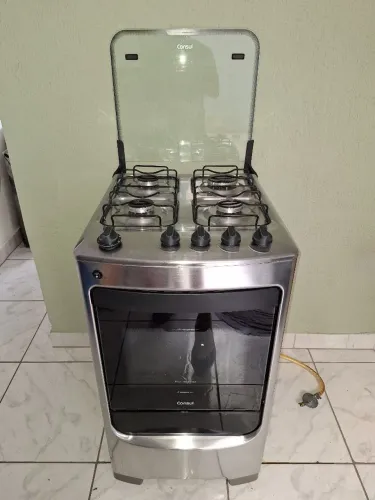 Fogão Consul 4 Bocas Inox CFO4NAR - Perfeito Funcionamento