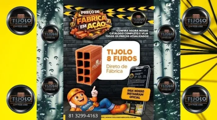 tijolo 8 furos entrega garantida 