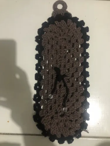 Porta papel higiênico de crochê