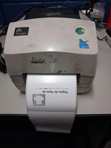 Inpressora zebra gc420t funcionado 