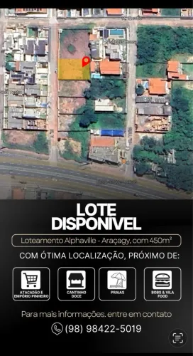 Loteamento Alphaville - Araçagy, com 450m2 COM ÓTIMA LOCALIZAÇÃO
