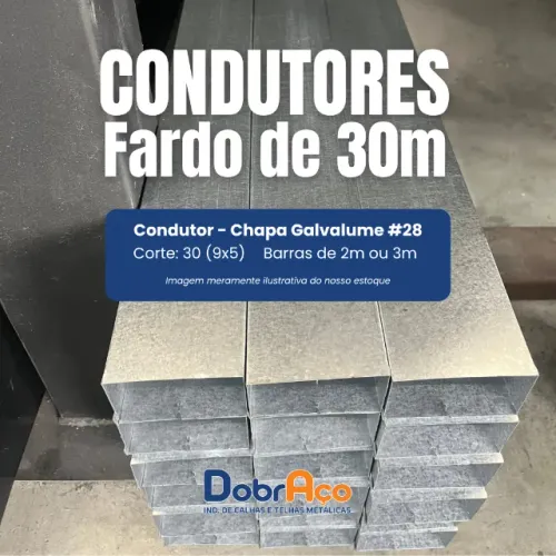 Condutores para Calha - Fardo de 30m - C/30
