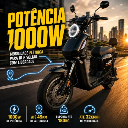 Scooter Bicicleta elétrica 1000W - N13 - 0KM