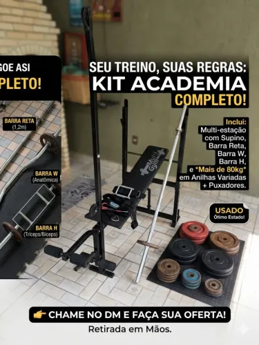 Kit academia em casa não dependa mais de horários