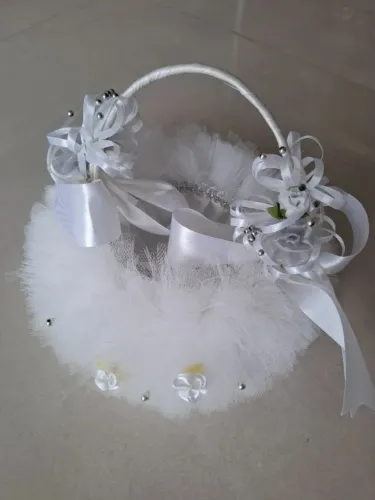 Cesta flores casamento daminha/ porta aliança/caderno assinatura casamento/buquê rosas